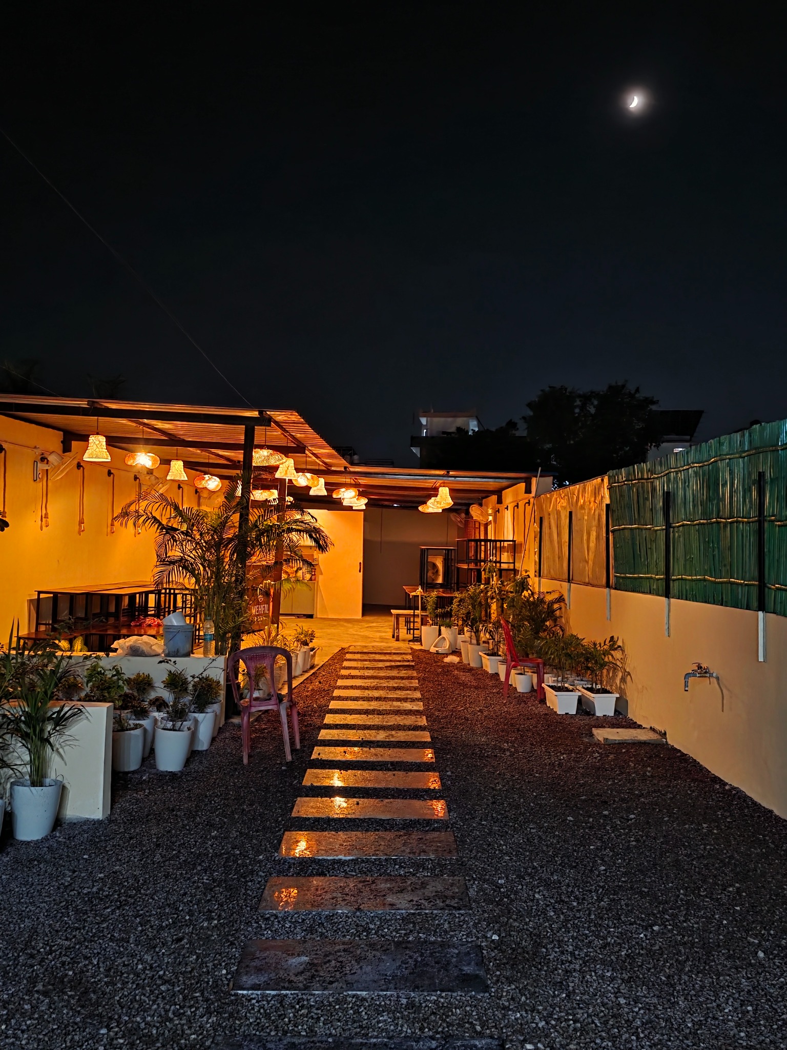 Mehfil café at night